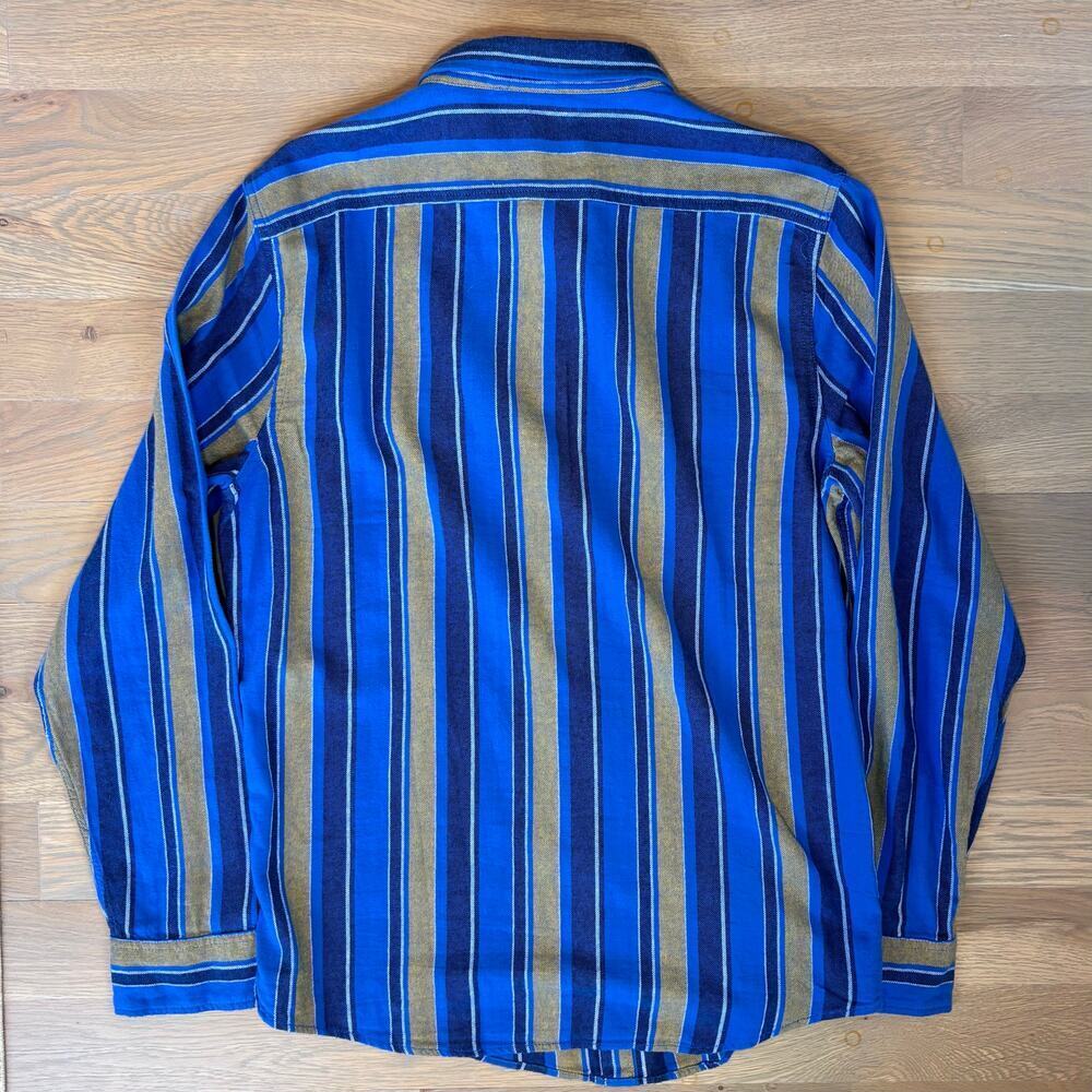 The Rail Nordstrom Woven Button Down Shirt Lightweight Blue Stripe Mens Size XL - Picture 5 of 7